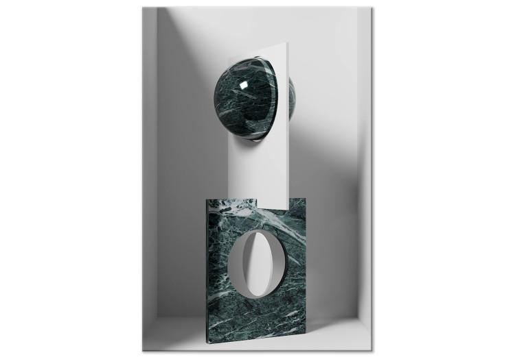 Canvas Print Plane Profile (1-piece) Vertical - abstract figure with a sphere