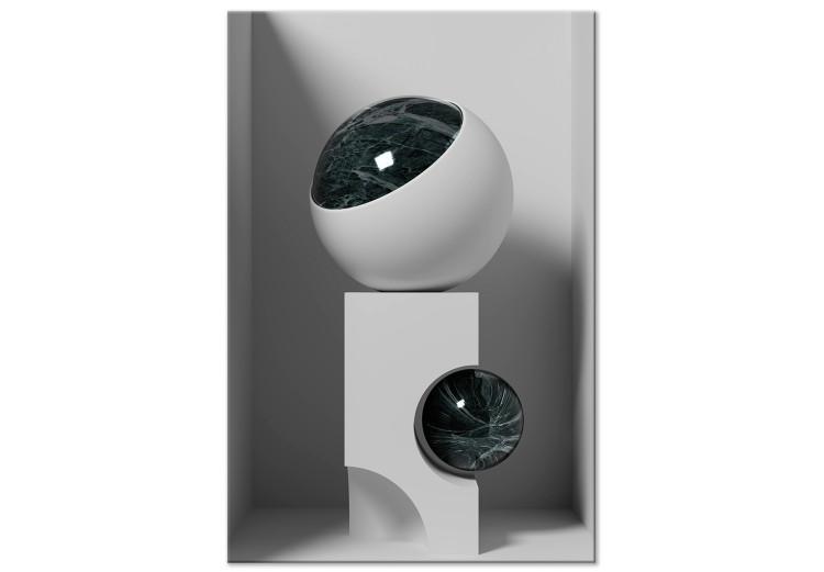 Canvas Print Glass Eye (1-piece) Vertical - futuristic industrial spheres