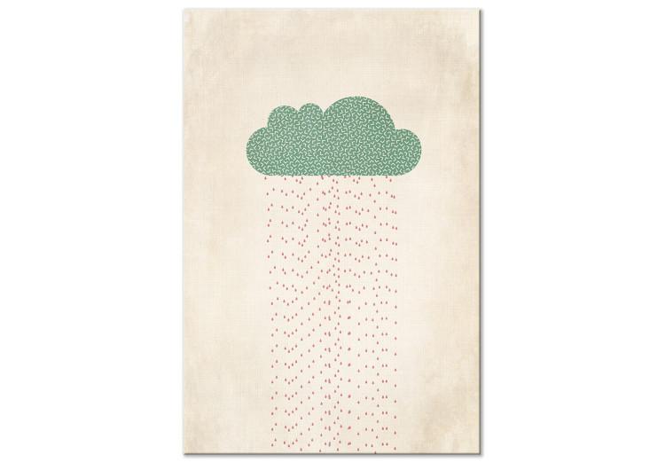 Canvas Print Candy Rain (1-piece) Vertical - pastel rain cloud