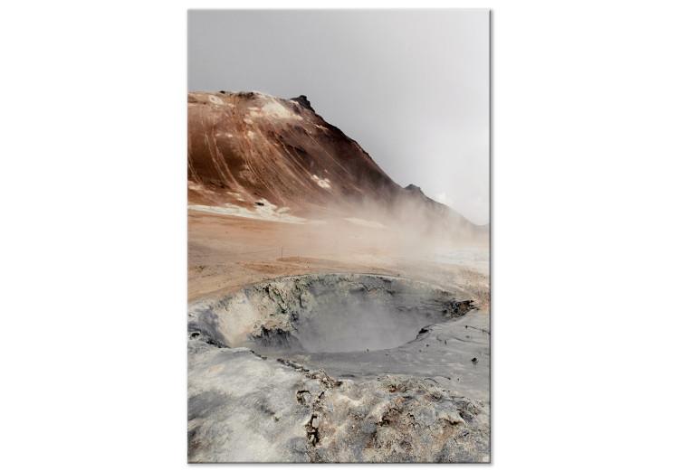 Canvas Print Earth's Hot Breath (1-piece) Vertical - misty landscape scenery