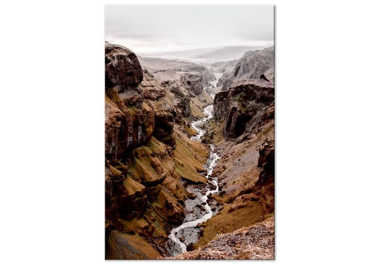 Canvas Print River of Time (1-piece) Vertical - river and mountain canyon landscape