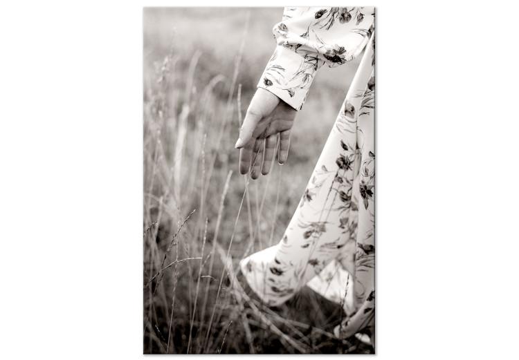 Canvas Print In Touch with Nature (1-piece) Vertical - landscape of a woman's hands