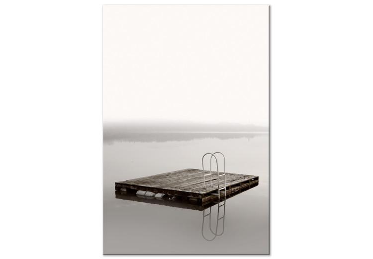 Canvas Print Immerse Yourself (1-piece) Vertical - landscape of a wooden palette on water