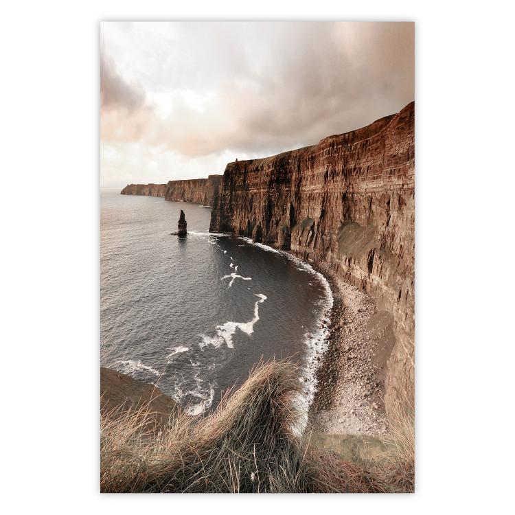 Poster Solitary Cliffs - seascape with large cliffs against a clear sky