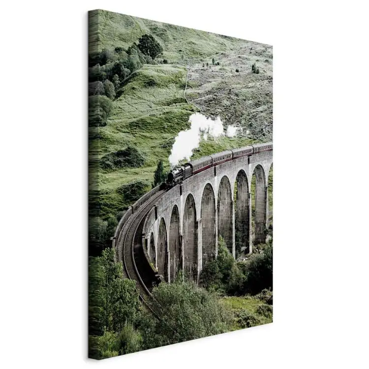 Journey Through Time Vertical - landscape of a bridge with a train