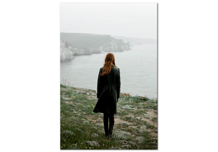 Canvas Print What Now? (1-piece) Vertical - landscape of a woman against scenery