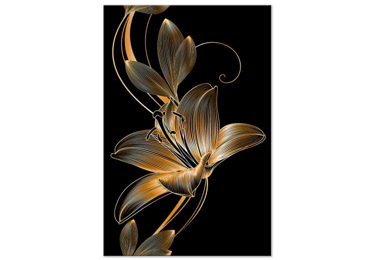 Canvas Print Lily's Delicacy (1-piece) Vertical - abstract botanical motif