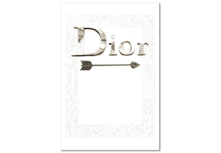 Canvas Print Silver Dior (1-piece) Vertical - English text on white background