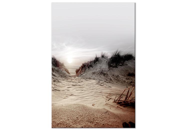Canvas Print Path Through Dunes (1-piece) Vertical - beach landscape with sea backdrop