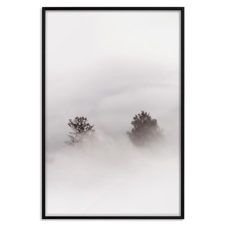 Poster Misty Whisper - landscape of trees in the midst of intense bright fog