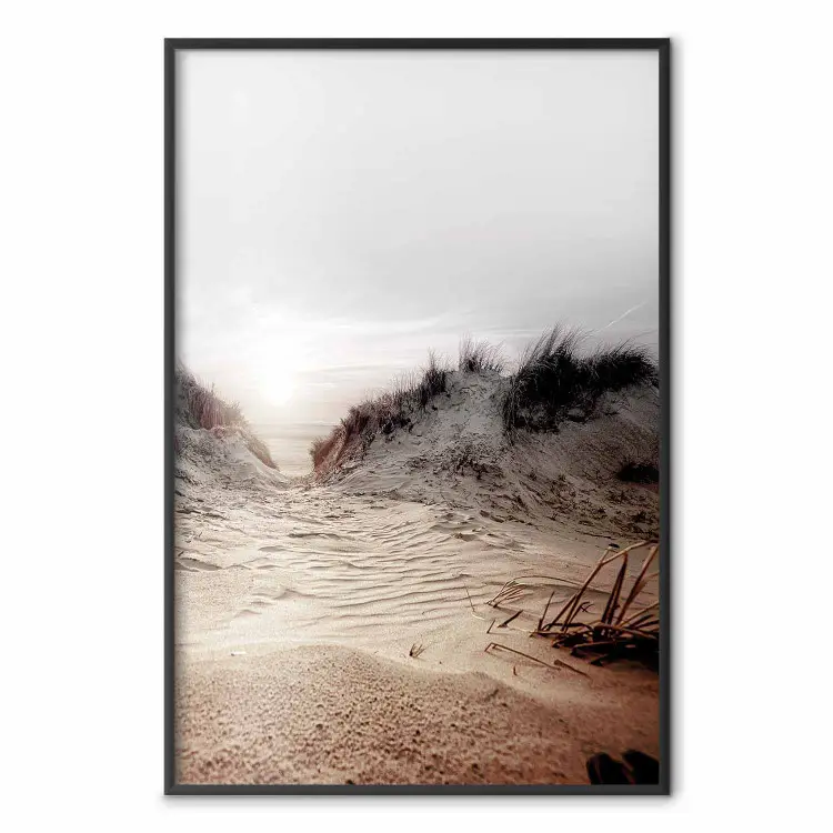 Path Through Dunes - landscape of a sandy beach against a clear sky