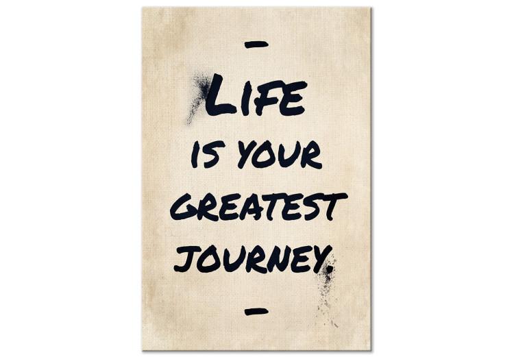 Canvas Print Life is Your Greatest Journey (1-piece) Vertical - English inscription