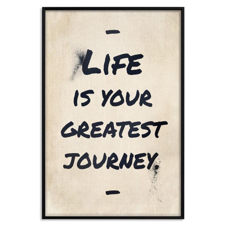 Poster Life is Your Greatest Journey - English text on a beige background