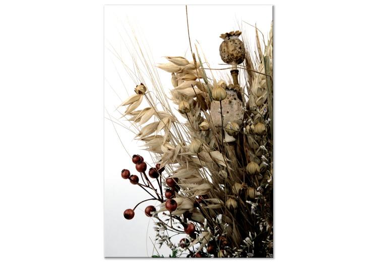 Canvas Print Golden Journal (1-piece) Vertical - bouquet of flowers in boho style