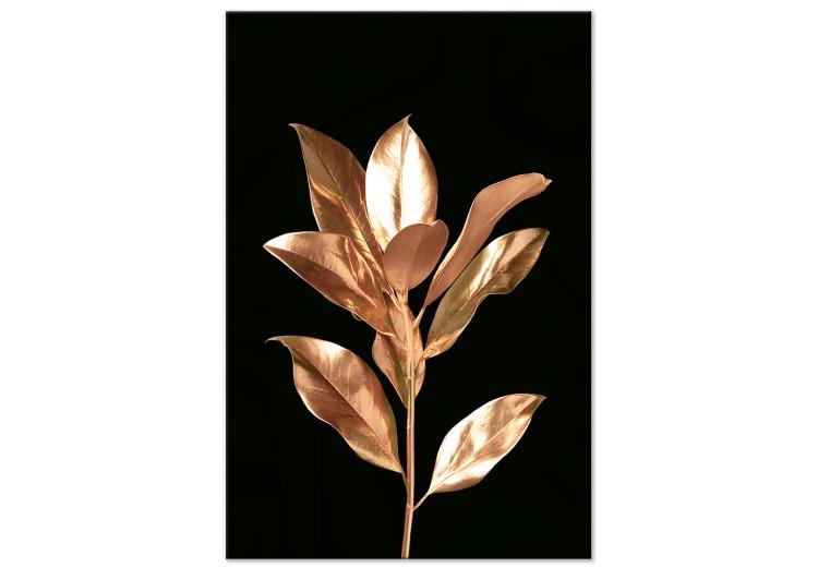 Canvas Print Extraordinary Twig (1-piece) Vertical - abstract golden leaves