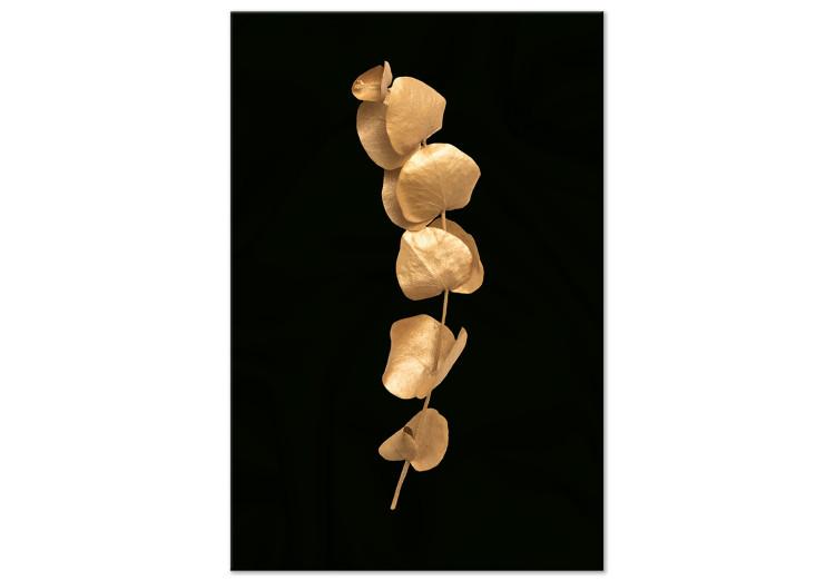 Canvas Print Botanical Wonder (1-piece) Vertical - abstract golden plant specimen