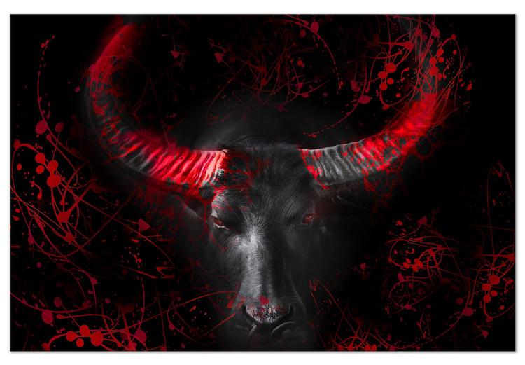 Canvas Print Angry Bull (1-piece) Wide - first variant - abstraction