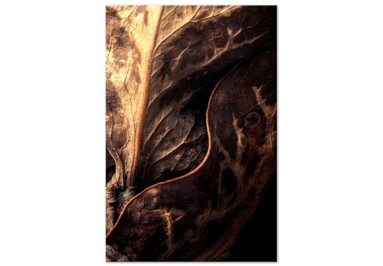 Canvas Print Tangled Trace (1-piece) Vertical - landscape of golden-hued leaves