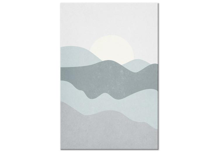 Canvas Print Sun Over Mountains (1-piece) Vertical - pastel mountain landscape