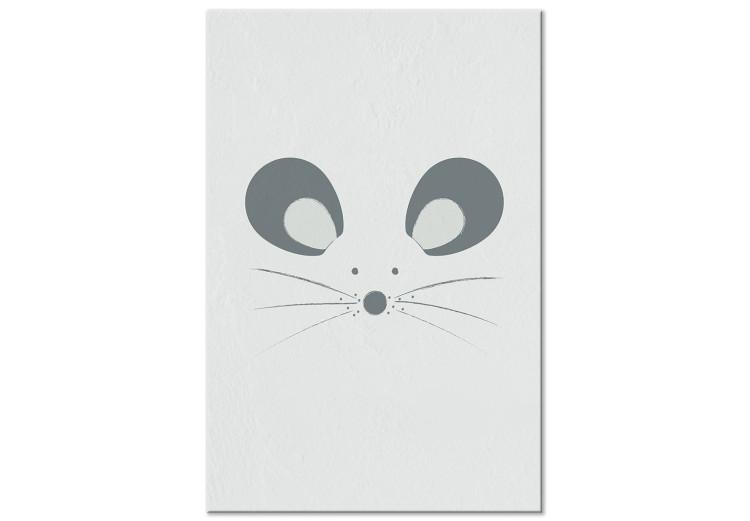 Canvas Print Curious Mouse (1-piece) Vertical - funny pastel animal