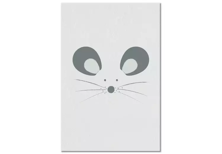 Canvas Print Curious Mouse (1-piece) Vertical - funny pastel animal