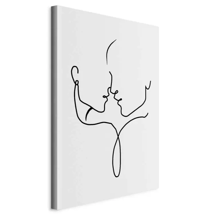 Shared Glance Vertical - line art of loving characters