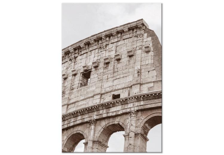 Canvas Print Colosseum (1-piece) Vertical - architecture of the city of Rome in sepia