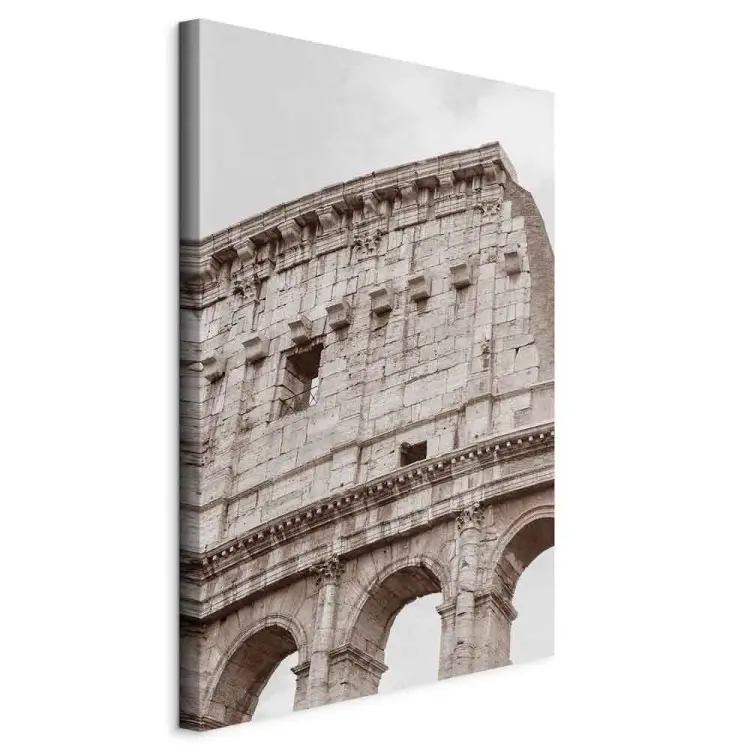 Colosseum Vertical - architecture of the city of Rome in sepia