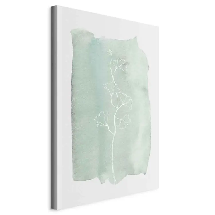 Minty Larch Vertical - line art on a pastel background