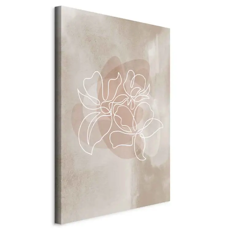 Blossom of Scent Vertical - abstract floral line art