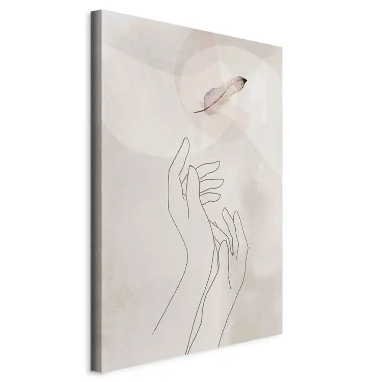 Perfect Lightness Vertical - abstract hand line art