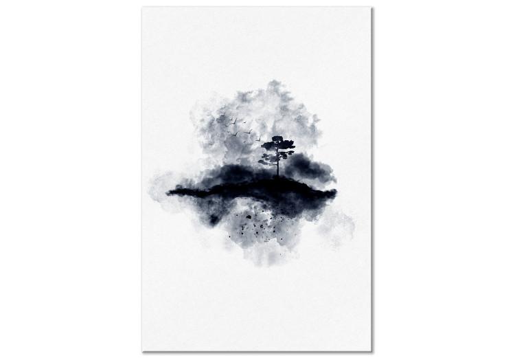 Canvas Print Lonely Tree (1-piece) Vertical - abstract landscape of nature