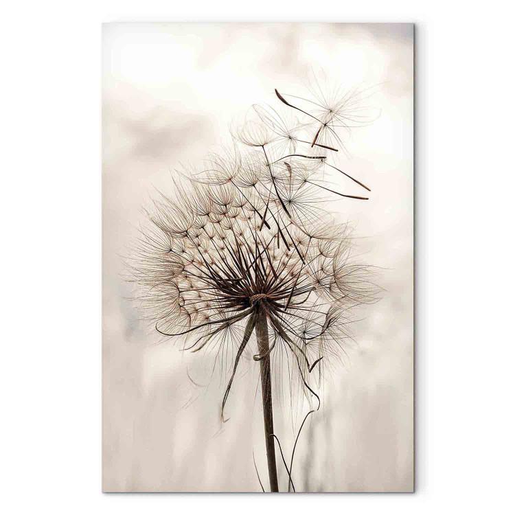 Canvas Print Magnetic Gust (1-piece) Vertical - dandelion in the wind
