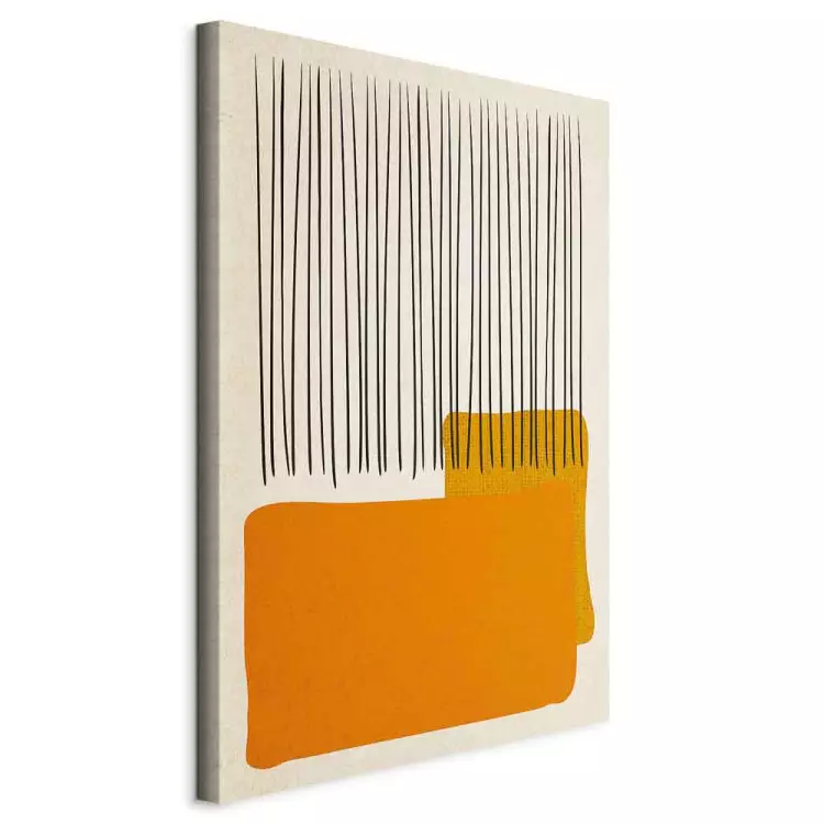 Abstract stripes - japandi style artwork with geometric patterns
