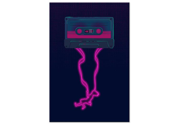 Canvas Print Musical Elevation (1-piece) Vertical - abstract retro cassette