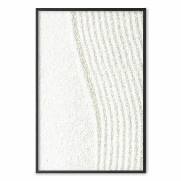 Harmony in Nature - composition of white sand arranged in smooth waves
