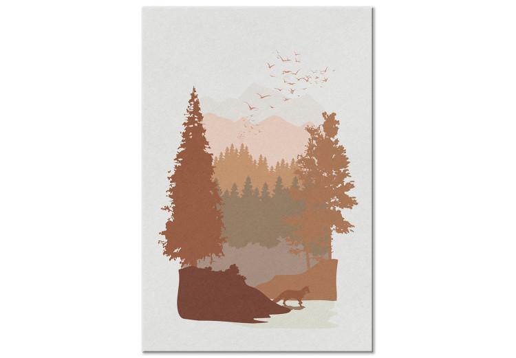 Canvas Print Autumn in the Mountains (1-piece) Vertical - landscape scenery in boho style