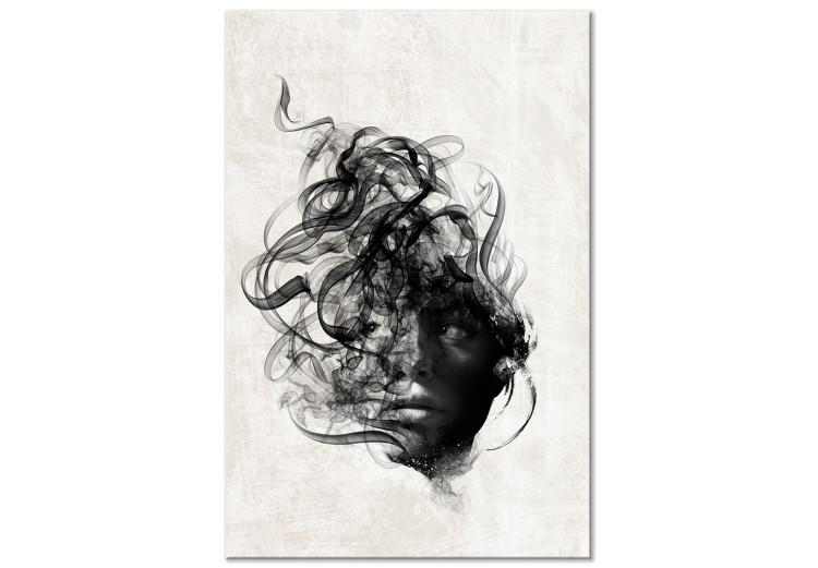 Canvas Print Scattered Thoughts (1-piece) Vertical - abstract black face