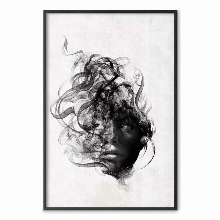 Scattered Thoughts - female face depicted in an abstract motif