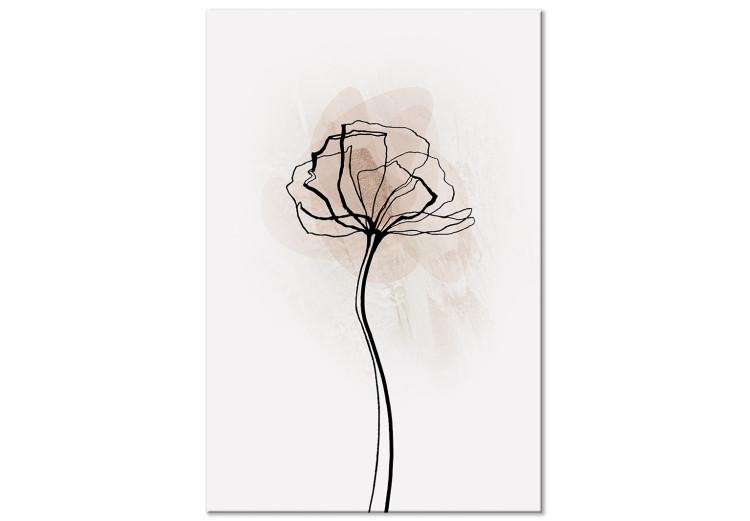 Canvas Print Up to the Sun (1-piece) Vertical - lineart of an abstract plant