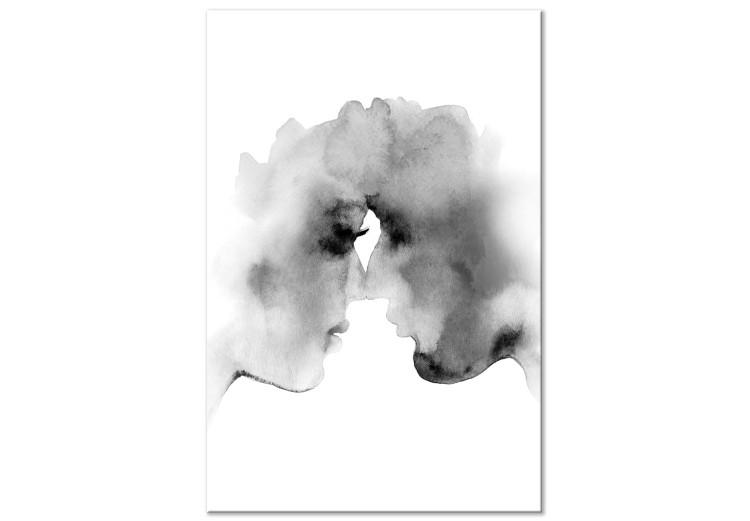 Canvas Print Blurred Thoughts (1-piece) Vertical - watercolor-style kiss
