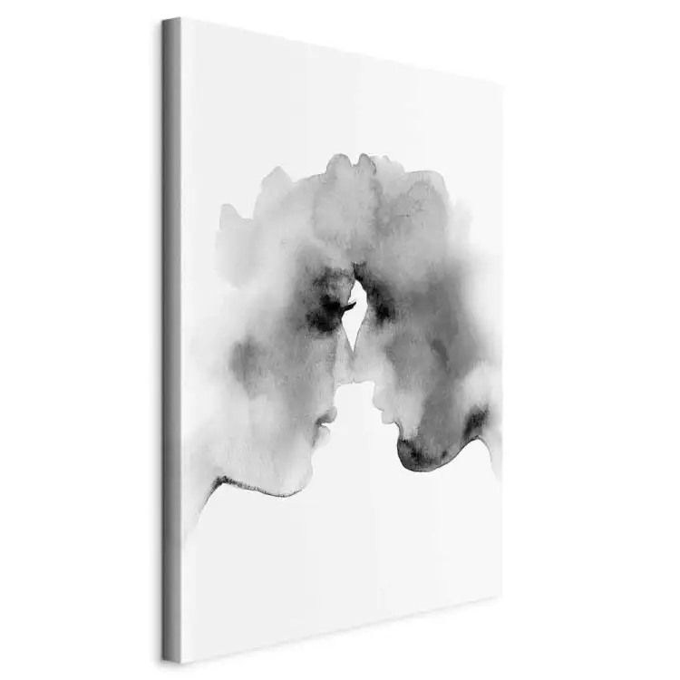 Blurred Thoughts Vertical - watercolor-style kiss