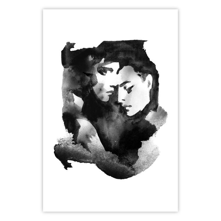 Poster Love Longing - romantic couple on a solid white background