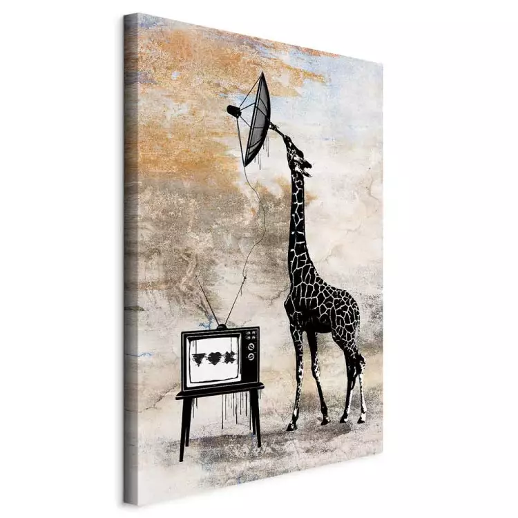 TV Giraffe (1-piece) Vertical - whimsical funny animal