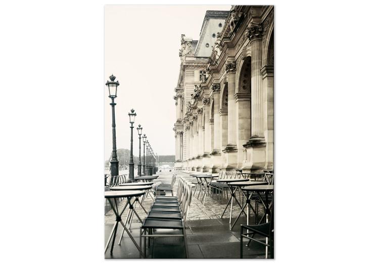 Canvas Print Desolate Cafes (1-piece) Vertical - architecture of Paris