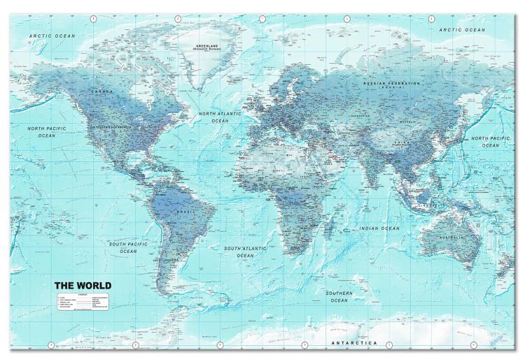 Large canvas print World Map: Sky Blue World [Large Format]