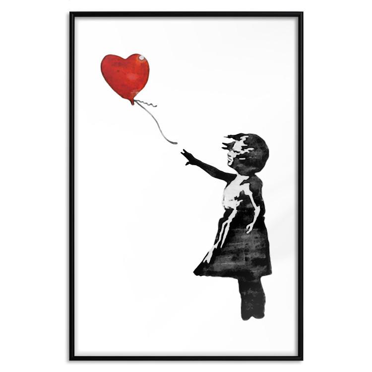 Poster Banksy: Girl with Balloon - heart-shaped balloon flying away