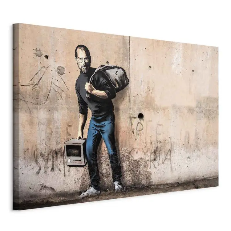 Steve Wide - street art of concrete with Steve Jobs' figure