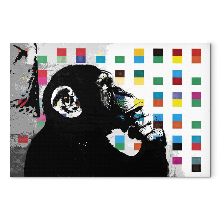 Canvas Print Banksy The Thinker Monkey 