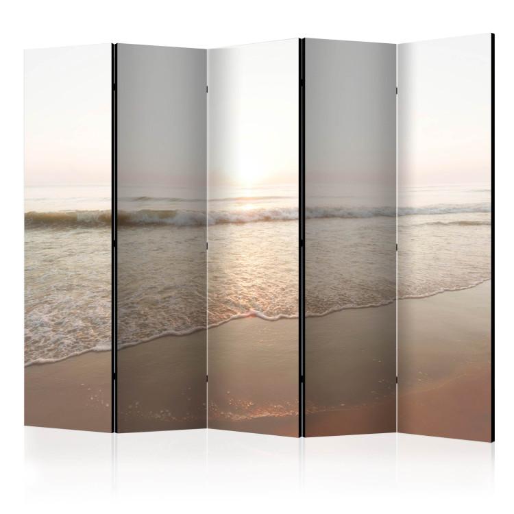 Room Divider Magnificent Morning II (5-piece) - beach landscape against the backdrop of sea waves
